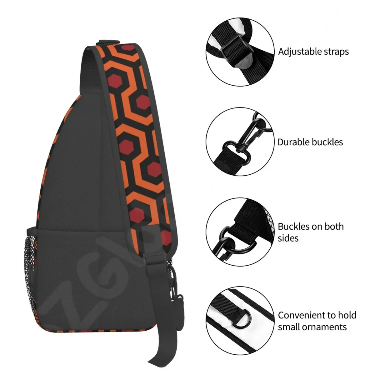 the shining overlook hotel crossbody sling backpacks, chest sling backpacks for women and men, casual for travel and hiking