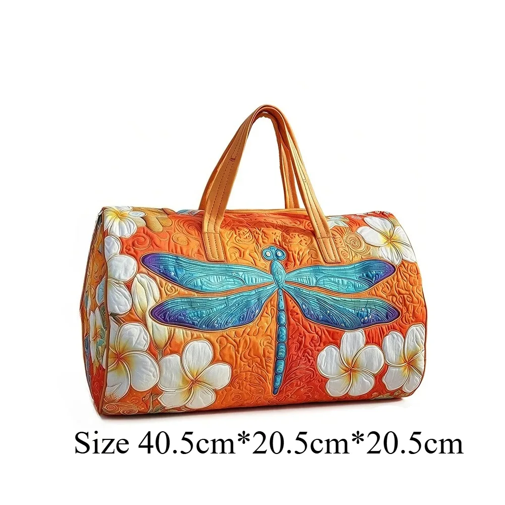 sac de voyage matelassé 3d dragonfly pour femme, sac de week-end, sac de sport, sac de transport artistique, bagage à main, article personnel