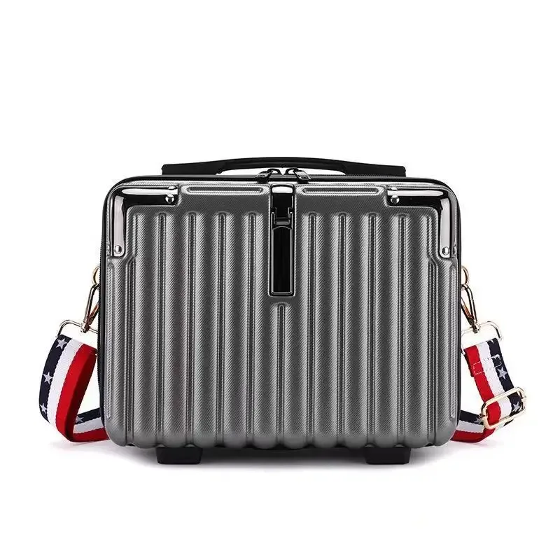 nouvelle trousse de maquillage compacte pour pc, avec bandoulière, sac de rangement portable, sac bandoulière pour étudiants, imperméable, antichoc