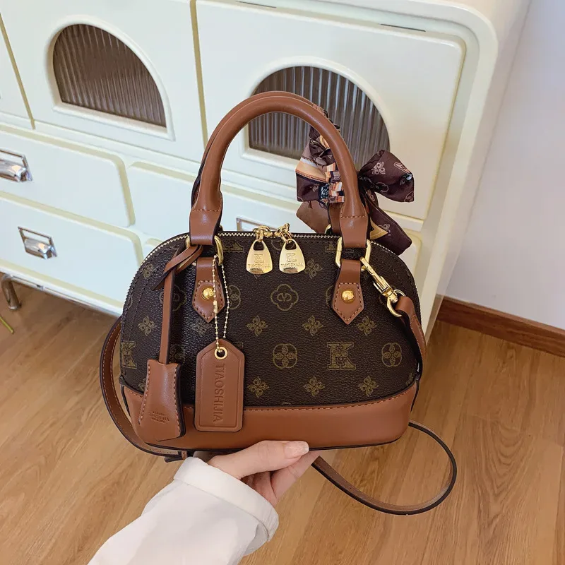 sac à main de luxe pour femme, imprimé rétro, polyvalent, sac à bandoulière pour les trajets quotidiens, grande capacité, sac fourre-tout tendance pour un usage quotidien