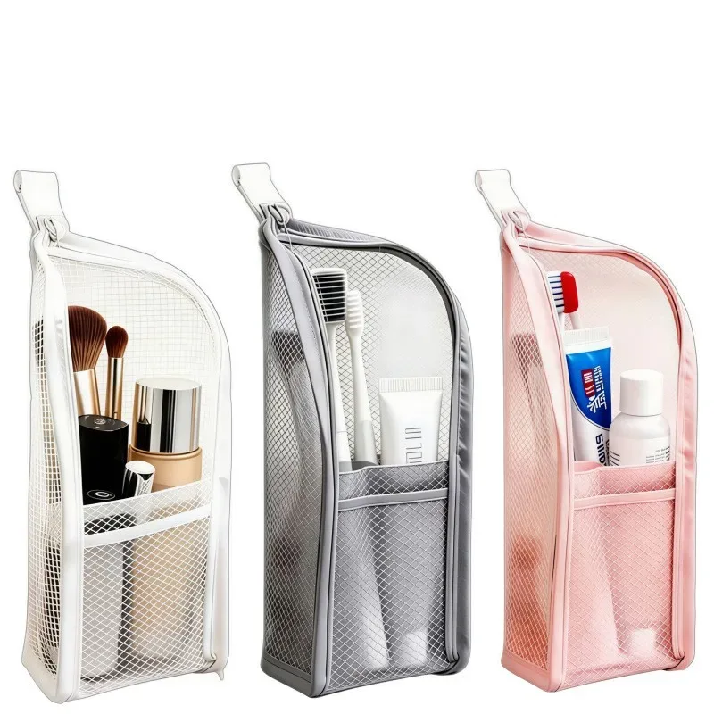 trousse de toilette en maille eva, sac de voyage portable pour cosmétiques, sac de maquillage à fermeture éclair pour femmes, sacs imperméables.