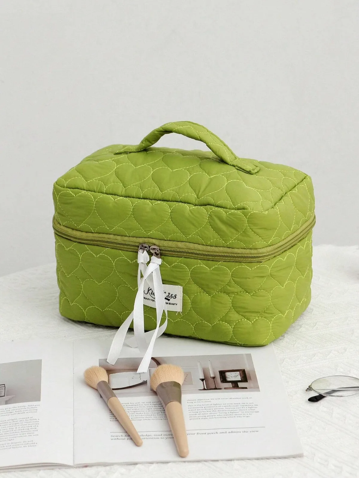 trousse de maquillage douce en forme de cœur, sac à cosmétiques décontracté, cubes d'emballage portables de vacances, voyage pour femmes, cadeau de printemps et d'été, sac de soins de la peau