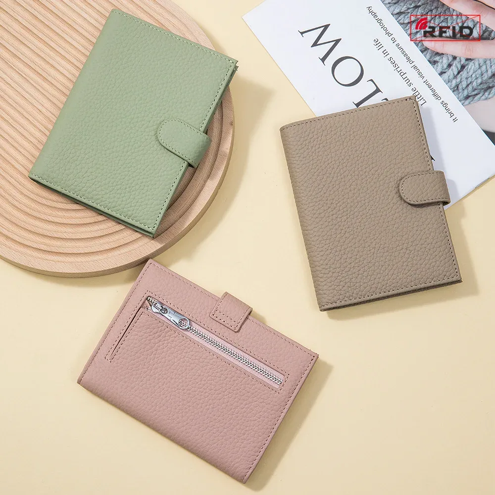 porte-passeport de voyage en cuir véritable, lettres personnalisées, blocage rfid, porte-carte de crédit, pince à billets ultra-mince, sac de rangement pour billets