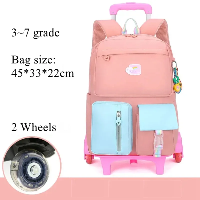 filles école chariot sac roulant sac à dos sac pour filles école sacs à roulettes roues bagages roulants sac à dos étanche filles