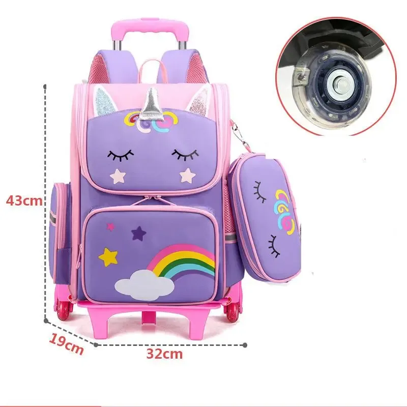 sac à dos à roulettes pour enfants, sac à roulettes, sacs à roulettes pour filles, sac à dos à roulettes pour filles