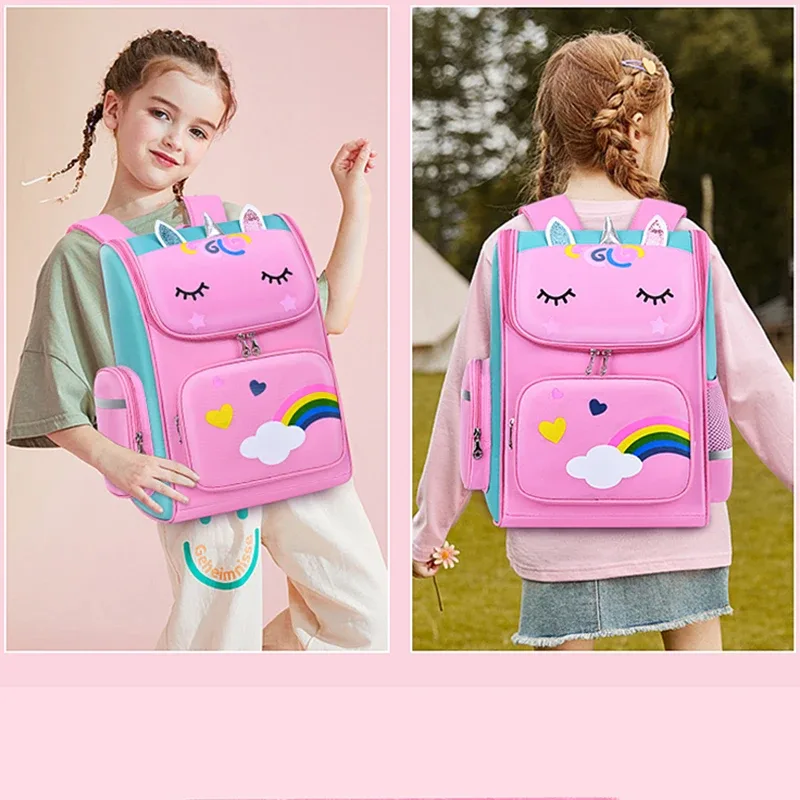 sac à dos pour enfant fille, licorne, sac d'école pour enfants, yeux arc-en-ciel, sac à dos pour adolescente, pour voyager, imperméable, mochilas