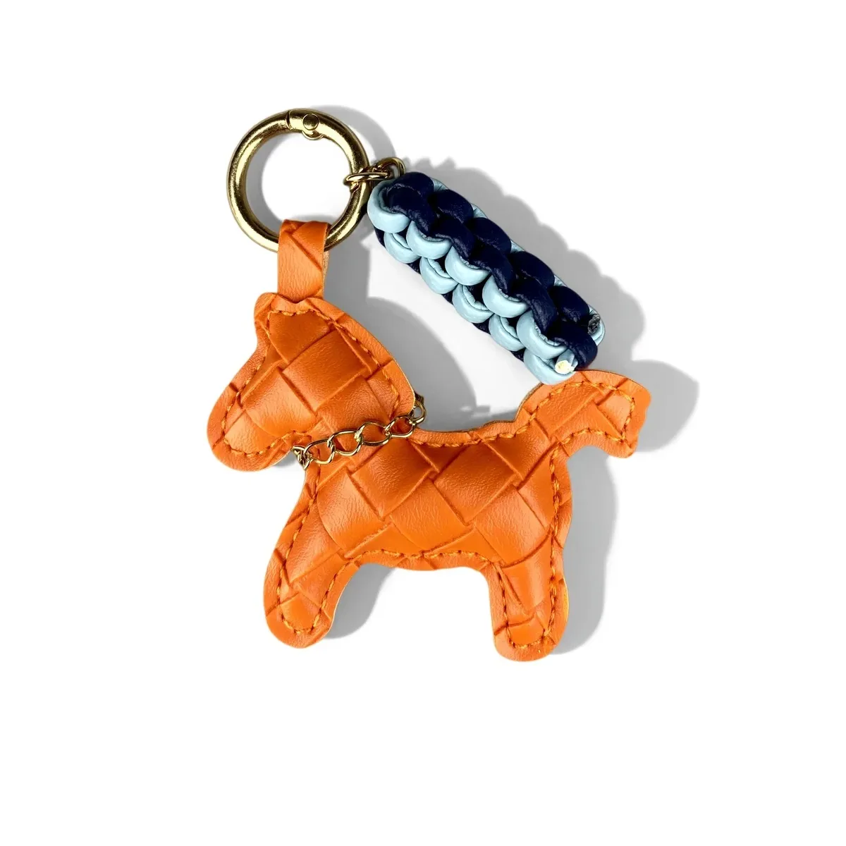 porte-clés mignon en cuir pu et breloque de sac en cuir tressé - breloque de sac mini cheval pour sac à main, sac à dos, clés de voiture - pendentif animal - cadeau