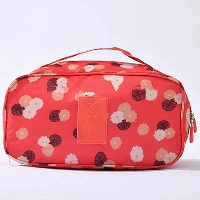 sac de rangement de voyage étanche multi-compartiments pour sous-vêtements, étui portable pour soutien-gorge et chaussettes, pochette de lingerie multi-imprimés pour femmes