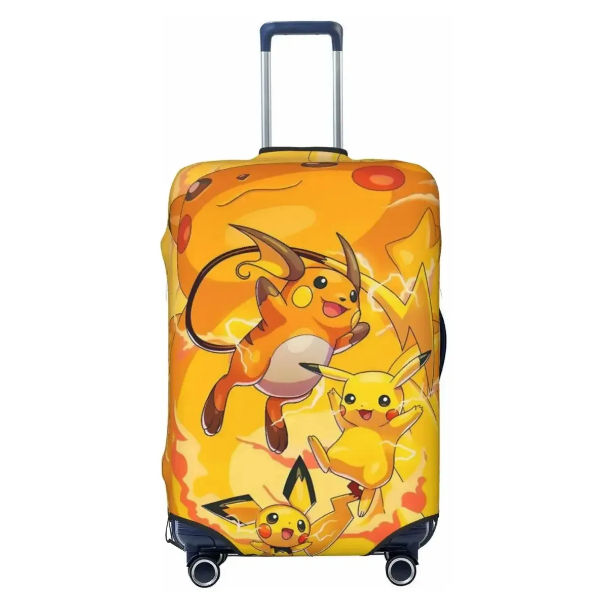 housse de valise de voyage p-pikachizer en matériau élastique, convient aux bagages de 18 à 32 pouces, durable, anti-rayures, anti-poussière, lavable