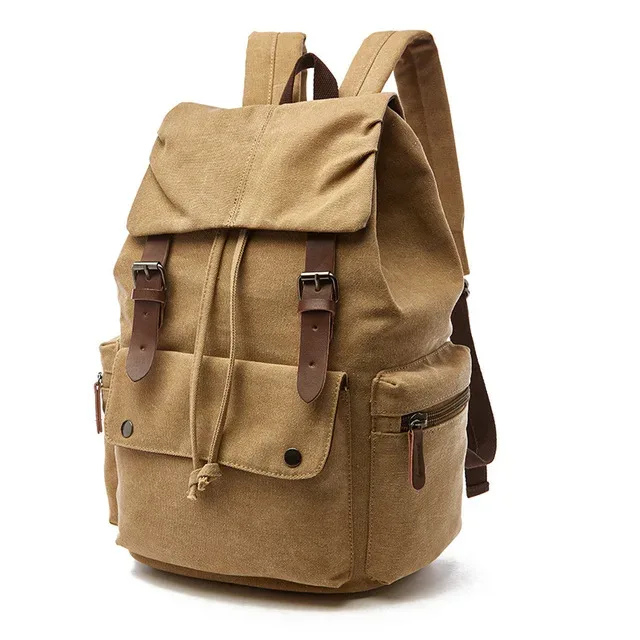 sac à dos en toile vintage pour ordinateur portable pour hommes et femmes, sacs à dos de voyage, antivol, école, mode