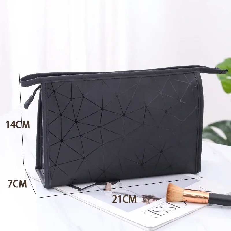 sac de rangement cosmétique simple et portable, organisateur de voyage à motifs géométriques