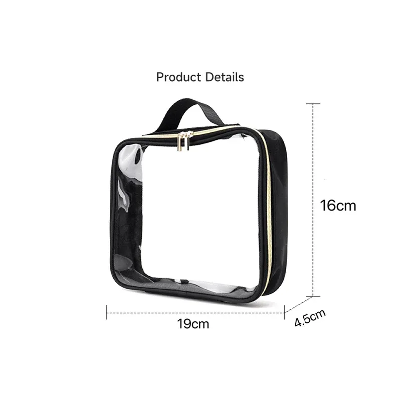 sac de lavage de voyage portable pour femmes, pochette de rangement transparente et étanche pour maquillage, organisateur de cosmétiques de grande capacité, étui de beauté pour femmes
