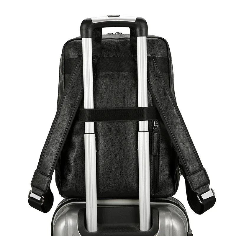 2025 sac à bandoulière d'affaires en peau de mouton sac à dos de voyage pour homme sac d'école pour ordinateur portable sacs à dos pour hommes de haute qualité pour adolescents garçons