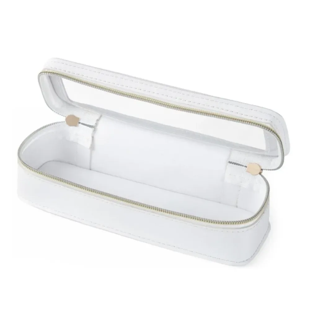 boîte à pinceaux de maquillage en cuir pu, sac à cosmétiques transparent et étanche, pochette de rangement à fermeture éclair de grande capacité, accessoires de voyage