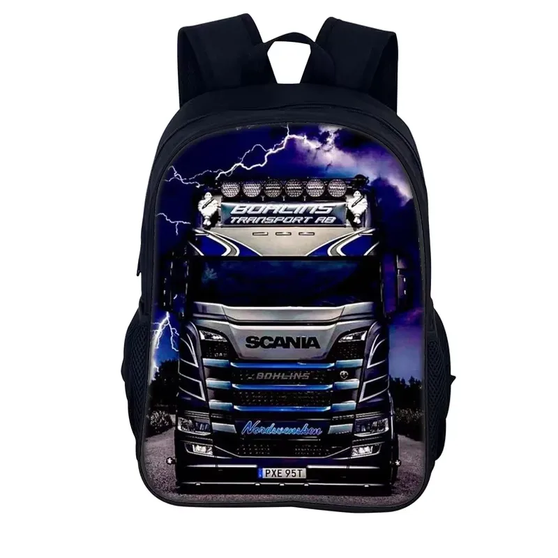 scania-sac à dos avec fermeture éclair pour enfants, sac d'école pour étudiants, sac de livre, ordinateur portable anime, cadeau d'anniversaire mochila, jeu, 40cm, 15.7 pouces