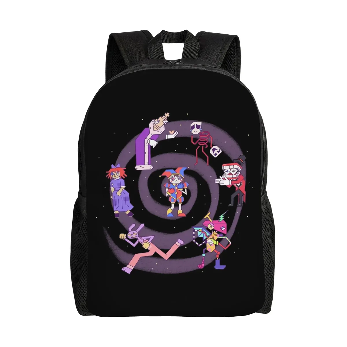sac à dos jax cartoon digitals circus pour femmes, sac d'école classique pour étudiants, sac à dos pour ordinateur portable, sac à bandoulière de voyage pour enfants