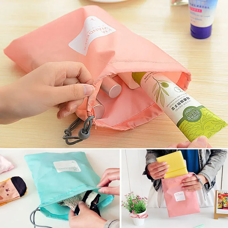 sacs de rangement de voyage étanches, 4 pièces/lot, sac de voyage pour chaussures maquillage, sac à linge sous-vêtements cosmétiques tri gt