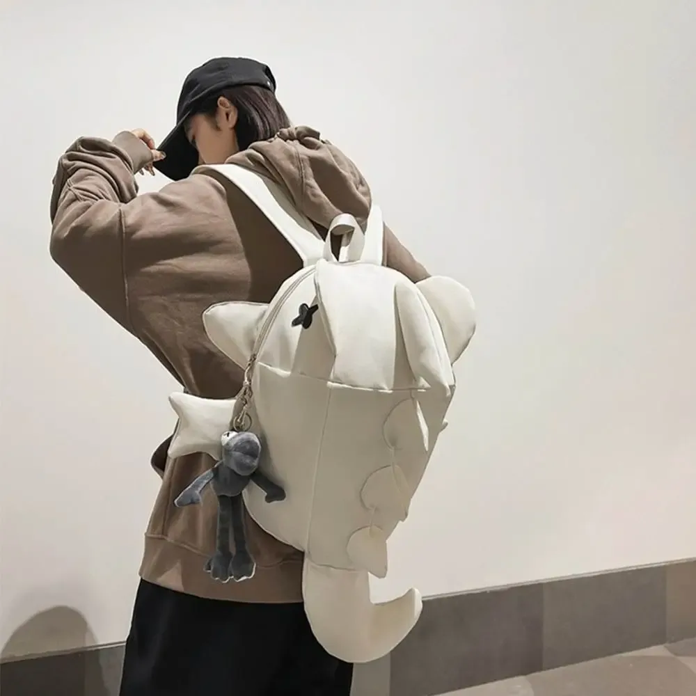 sac à dos tendance imperméable en forme de requin, multi-poches, grande capacité, sac de voyage pour ordinateur portable, sac décontracté en nylon pour étudiants et collégiens.