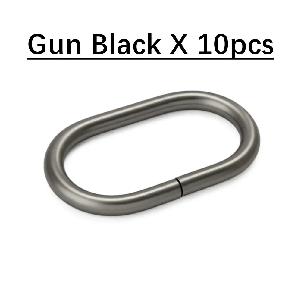 anneaux ovales en métal pour boucles de ceinture, 10 à 100 pièces, anneaux en o non soudés pour sac à dos, bracelet de montre, collier de chien, accessoires en sangle de cuir