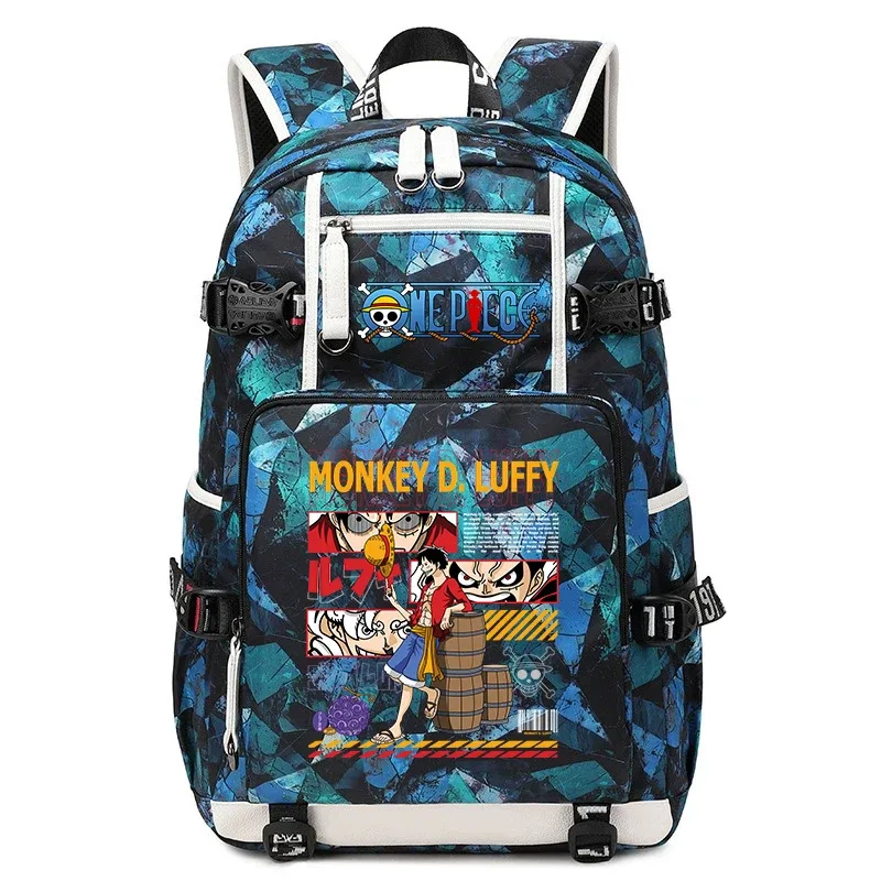 sac à dos d'école décontracté imprimé anime luffy, grande capacité, sac à livres pour garçons et filles, voyage, sport