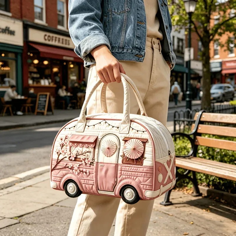 nouveau sac de voyage matelassé en forme de bus, 9 styles, grande capacité, matelassage 3d, sac de voyage, sac fourre-tout, sac à main pour courtes distances