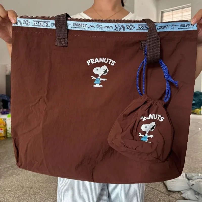 sac de voyage grande capacité snoopy tendance et mignon, sac à bandoulière pour femme, sac de sport pliable