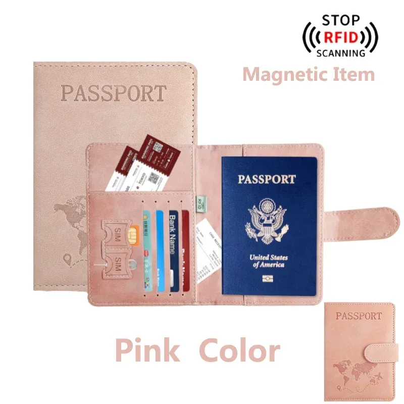 porte-passeport pour voyage essentials, étui portefeuille pour accessoires de voyage, porte-livres de passeport pour femmes/hommes