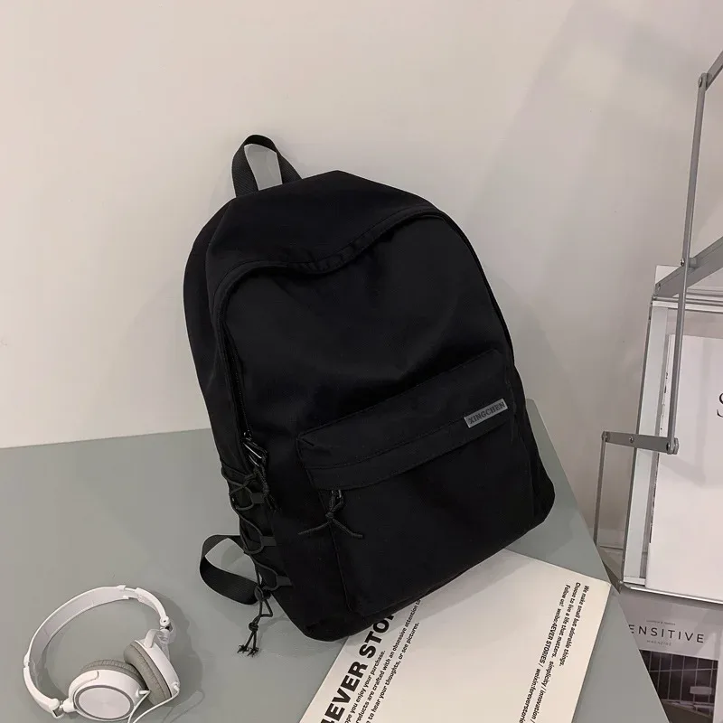 sac à dos minimaliste avec pendentif canard, poches multi-compartiments, idéal pour l'école quotidienne des étudiants, voyages décontractés pour hommes et femmes