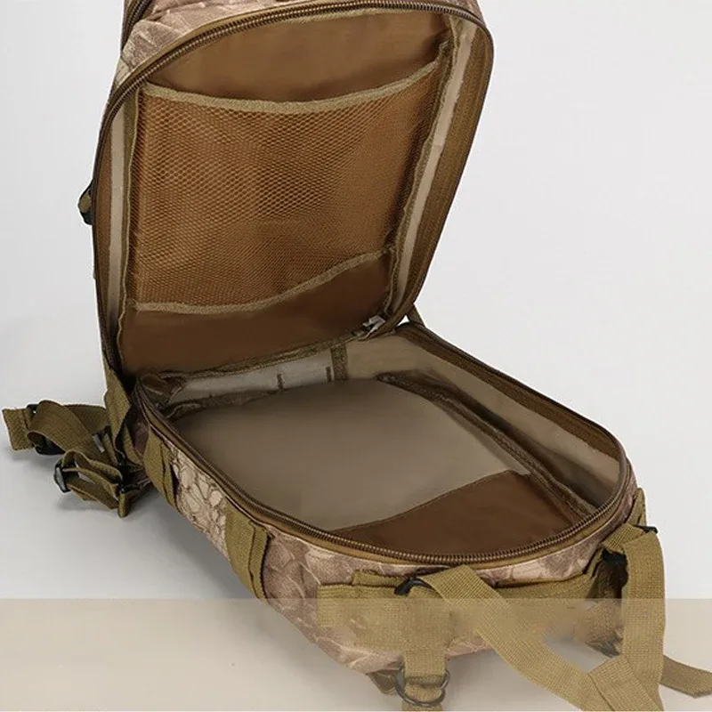 sac tactique militaire 30l, sac d'alpinisme pour sports de plein air oxford, sac à dos de camouflage étanche 3p pour camping voyage 11 couleurs