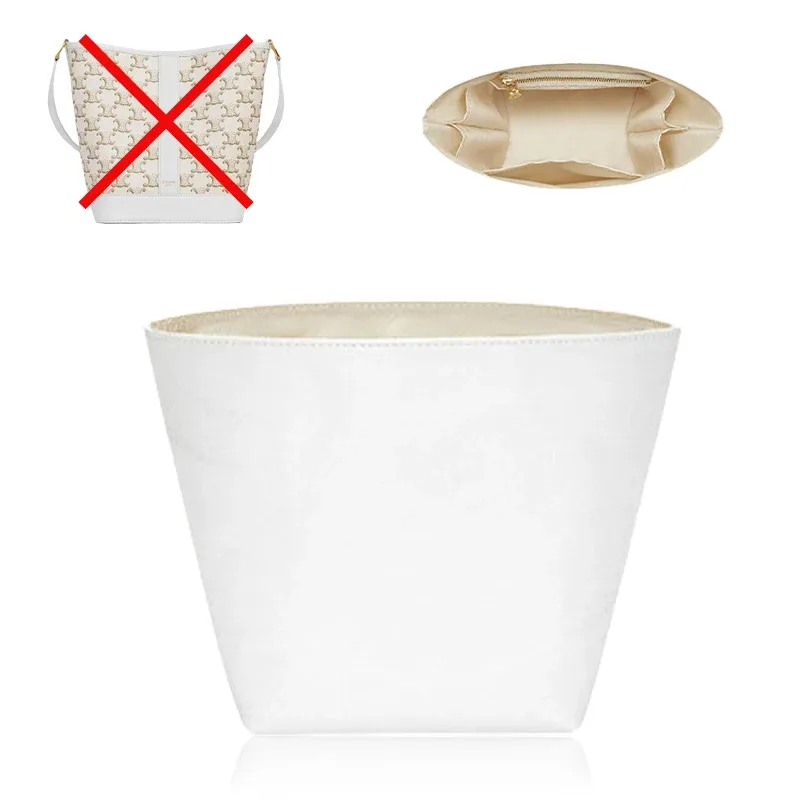 insert organisateur de sac pour sac à main bucket s m 191442cas, doublure de rangement intérieure super légère, accessoires en papier dopont résistant à l'usure