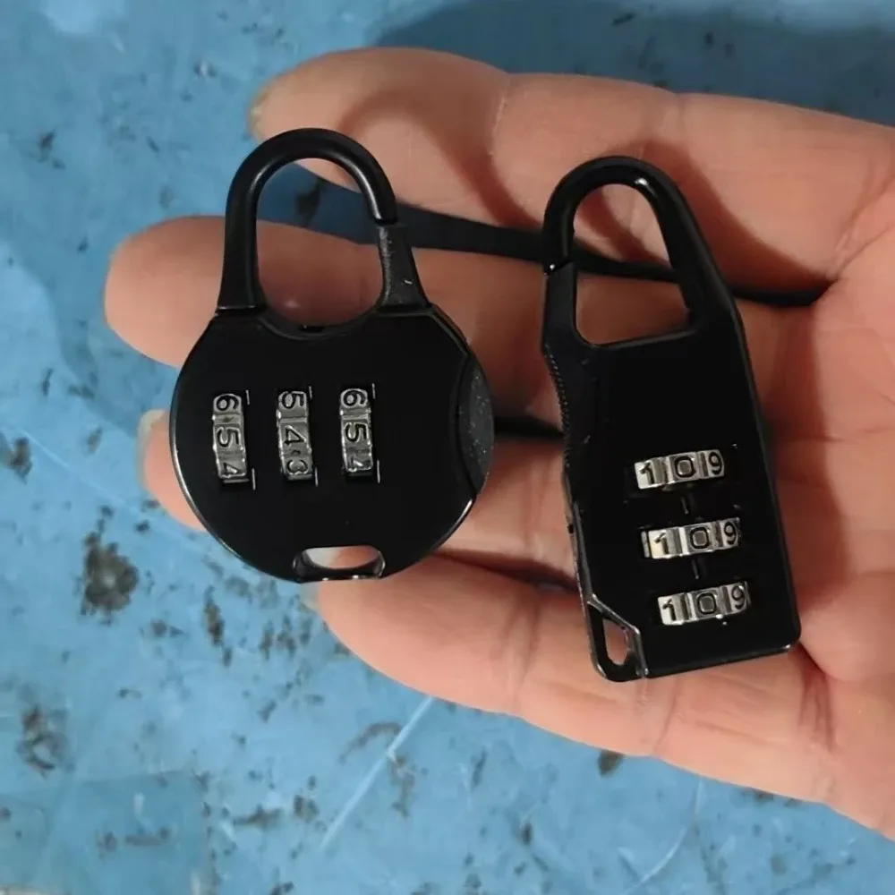 lot de 5 mini cadenas de voyage en alliage d'aluminium, ensemble de serrures à bagages avec code à combinaison réinitialisable à 3 chiffres pour valises et sacs