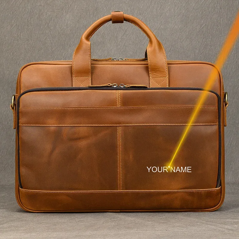 étui à bombes en cuir group pour homme, sac d'ordinateur, 14 15.6 pouces, pc, médecin, avocat, business