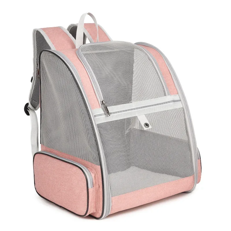 sac à dos de transport pour animaux de compagnie, pour petits chats et chiens, chiots, caractéristiques de sécurité et coussin arrière, sac de transport pour les déplacements, fermetures éclair de sécurité