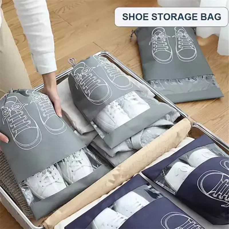 sac de rangement pour chaussures, 2/5/10, organisateur de placard, sac portable de voyage non tissé, poche étanche pour vêtements, sac suspendu à tirage classé