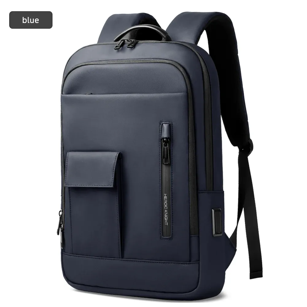 heroic knight – sac à dos d'affaires fin pour hommes, étanche, pour ordinateur portable 15.6 pouces, élégant, multifonctionnel, pour motard, sac à bandoulière de voyage