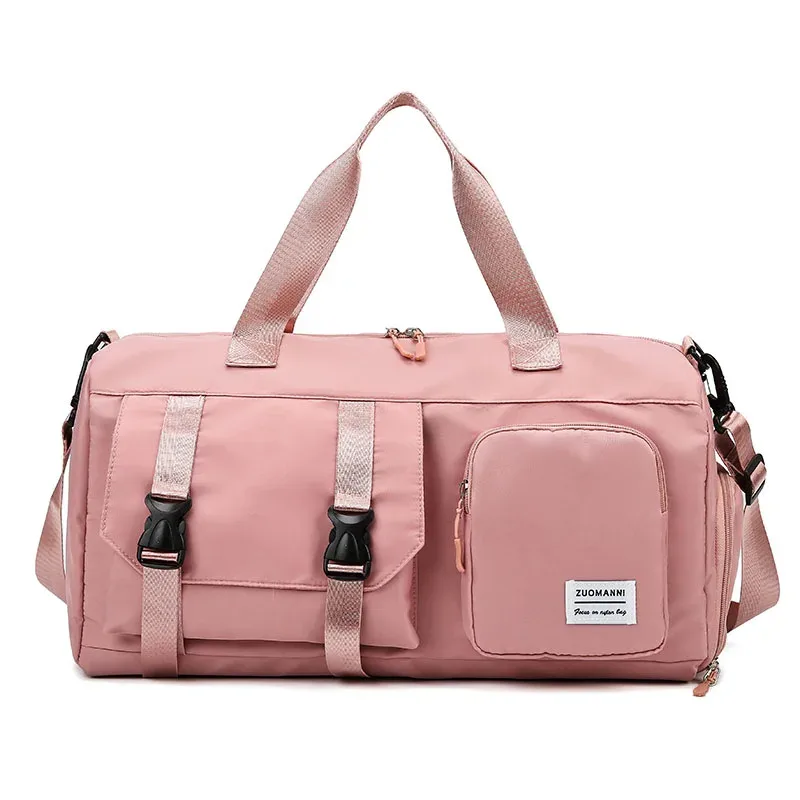 sac de voyage imperméable avec compartiment séparé pour chaussures, sac de sport à compartiments sec/humide, sac bandoulière pour yoga et courts séjours