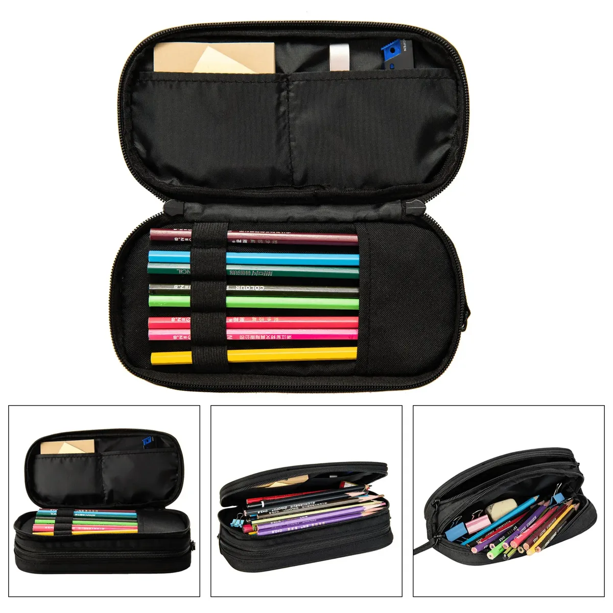 sacs à thème pokemon personnalisés, grande capacité, pour enfants, trousse à crayons pour garçons et filles