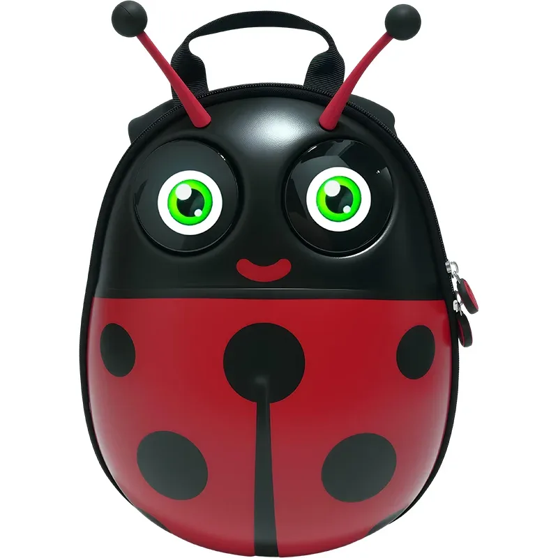 sac à dos scolaire imperméable intelligent à coque rigide pour enfants, forme d'animal, yeux led dynamiques, multifonctionnel pour garçons et filles