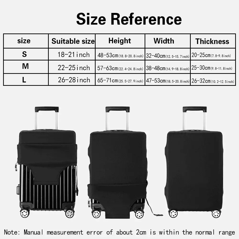 étui à bagages 2022, housse de protection avec texte 26 lettres, motif de voyage, élastique, housse anti-poussière pour valise de 18 à 28 pouces