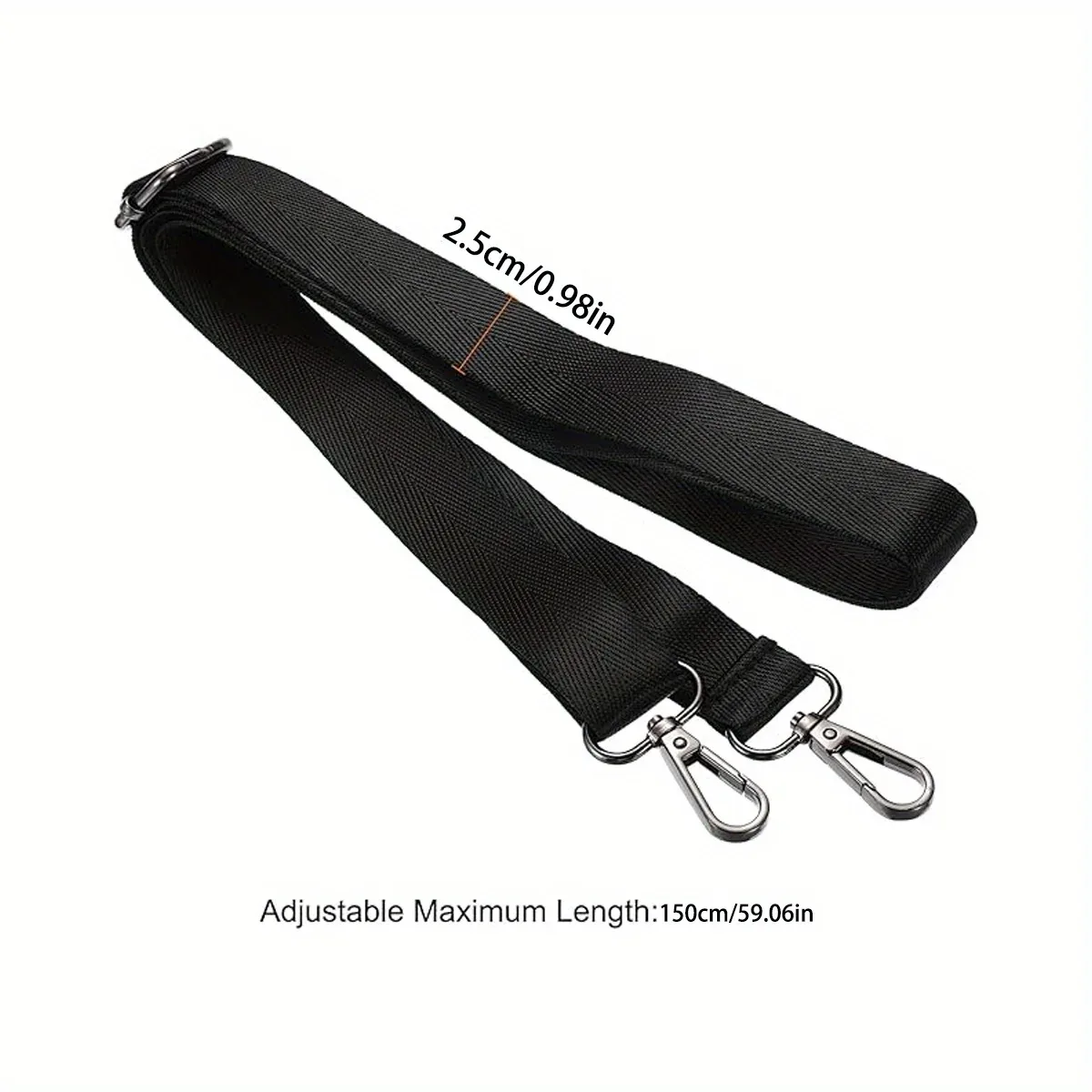 1 pièce sangle d'épaule en nylon réglable de remplacement pour sac à bandoulière, sac pour ordinateur portable, porte-documents, sac à main, sac pour appareil photo, sac pour animaux de compagnie