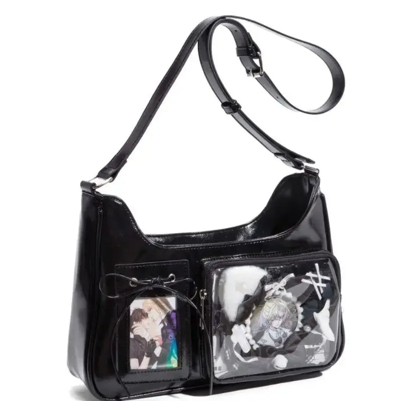 nouveau sac ita transparent école sac à bandoulière coréen y2k douleur sac à bandoulière japonais concepteur preppy sac à main sac à fermeture éclair