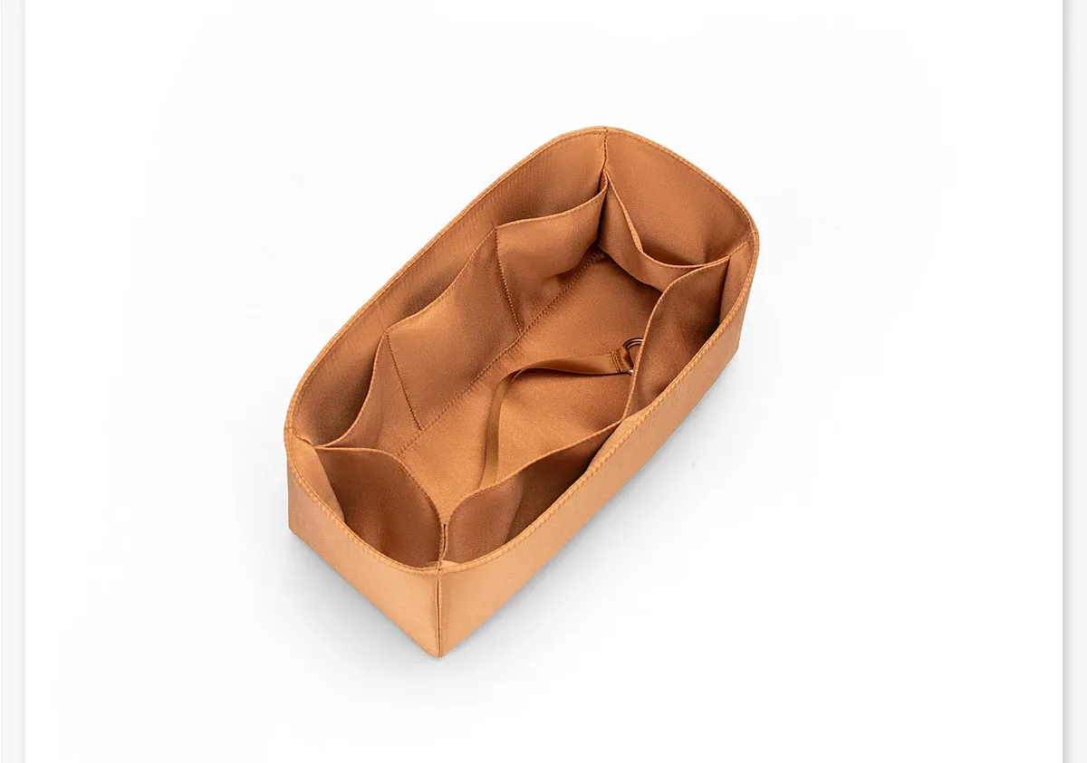 organisateur de sac en satin d'acétate de haute qualité pour sac birkin, insert de rangement pour cosmétiques, insert intérieur pour sac à bandoulière