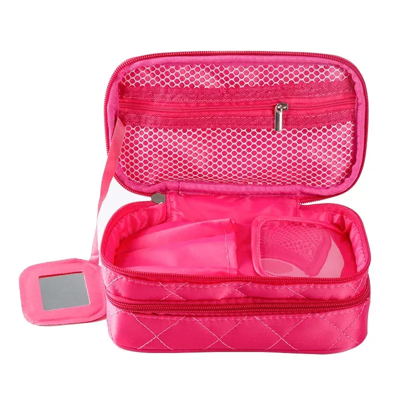 sac à cosmétiques pour femmes, sac de maquillage imperméable à double couche, organisateur d'accessoires de voyage, trousse de toilette multifonction de grande capacité