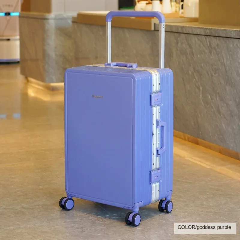 ko-ku ultra léger cadre en aluminium large chariot bagages femme grande capacité valise muet roue universelle mot de passe boîte