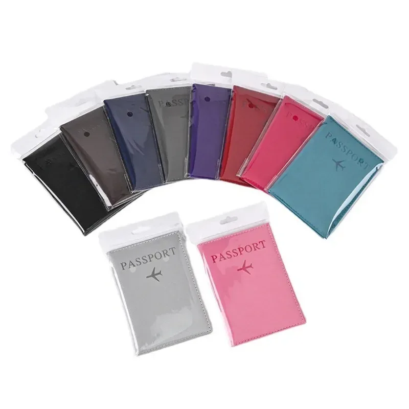 étui de passeport en cuir pu, motif avion, porte-passeport, organisateur avec fente pour carte d'identité, pochette pour passeport