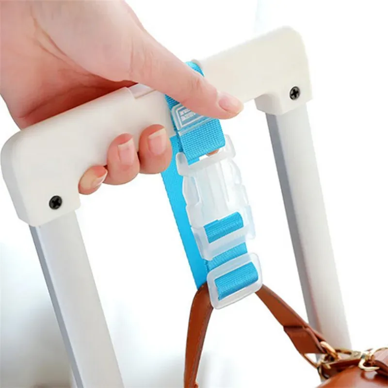 sangles en nylon réglables colorées pour bagages, ceinture de bagage, sac de sécurité, bouton de structure, av