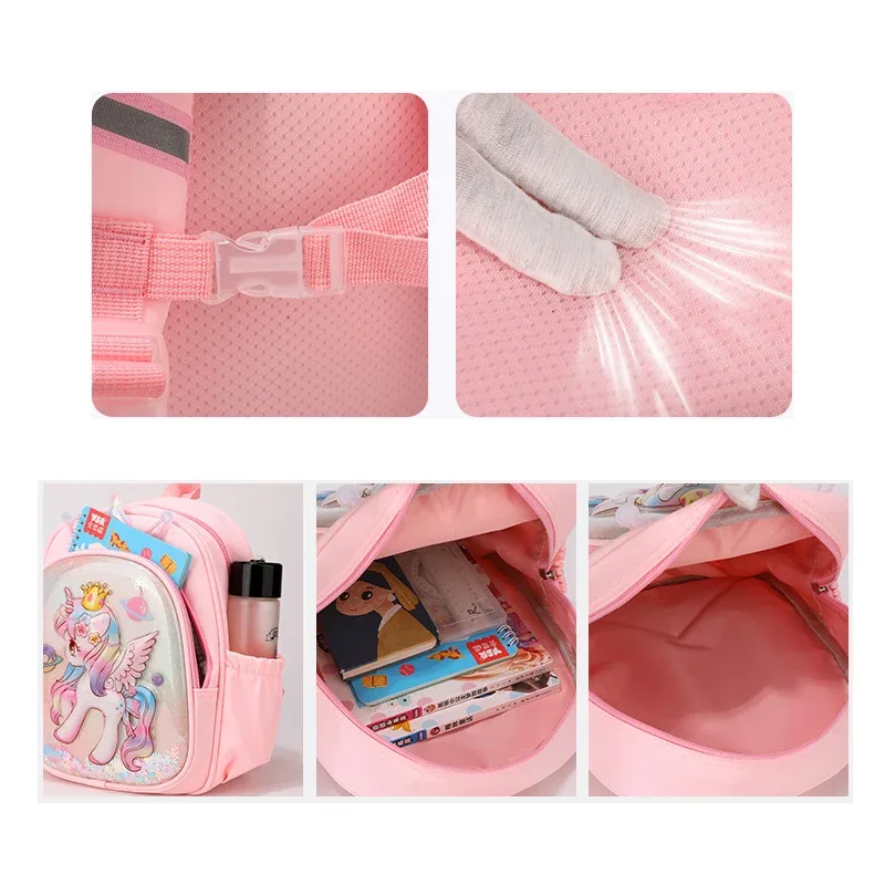 sac à dos princesse sirène de dessin animé pour filles de 3 à 6 ans, léger, pour la maternelle et l'école, sac de voyage, mignon sac à dos licorne