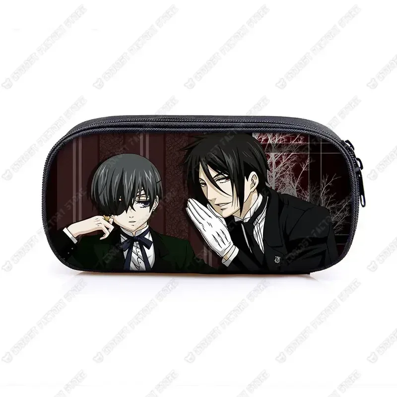 trousse à cosmétiques anime black butler, sac à crayons, sacs de papeterie pour garçons et filles, porte-crayons pour enfants, fournitures scolaires