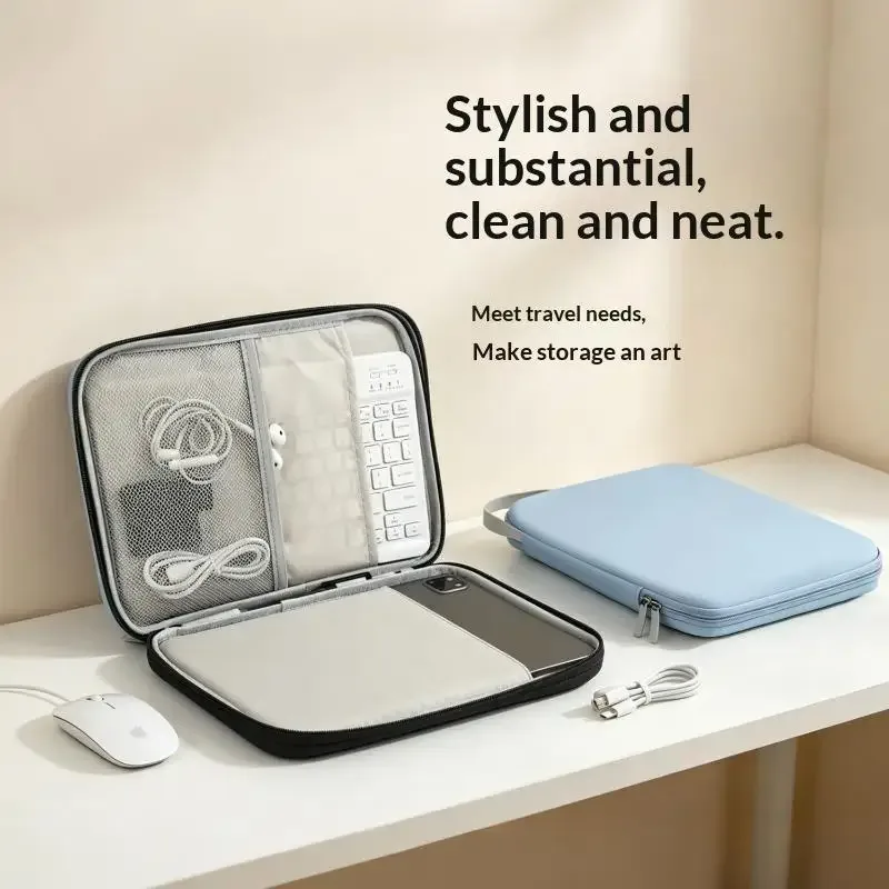étuis pour tablette de 11/12,9 pouces, sacoche portable pour tablette, pochette de rangement protectrice pour les voyages quotidiens et l'utilisation au bureau