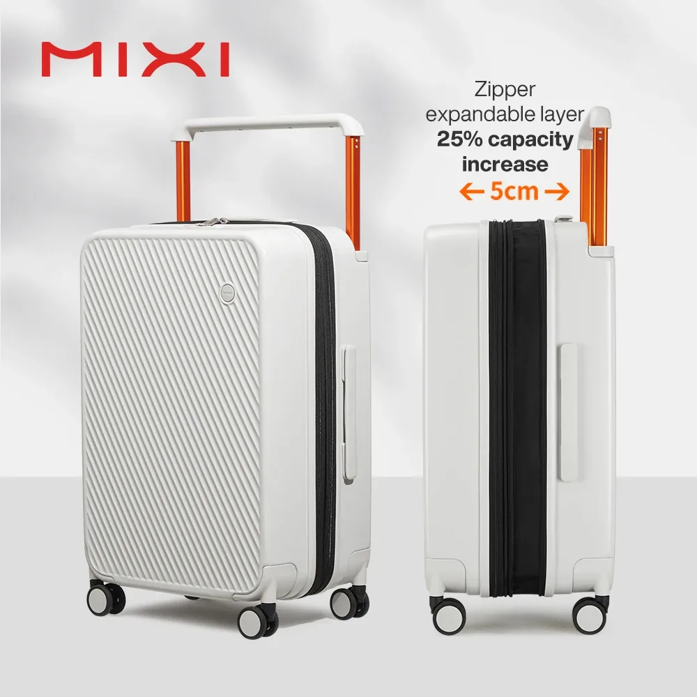 mixi bagage à main extensible léger grande capacité poignée large pc valises de voyage roues à roulettes serrure tsa 20 24 pouces